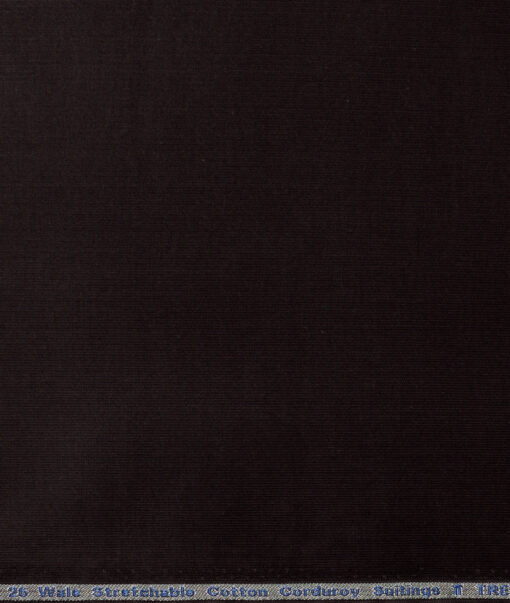 Arvind Tresca  Corduroy Cotton 26 Wales Stretchable Suiting Fabric (Dark Chocolate Brown)