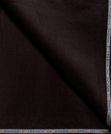 Arvind Tresca  Corduroy Cotton 26 Wales Stretchable Suiting Fabric (Dark Chocolate Brown)