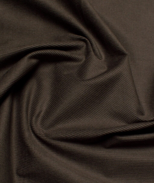 Arvind Tresca  Corduroy Cotton 18 Wales Stretchable Suiting Fabric (Dark Green)
