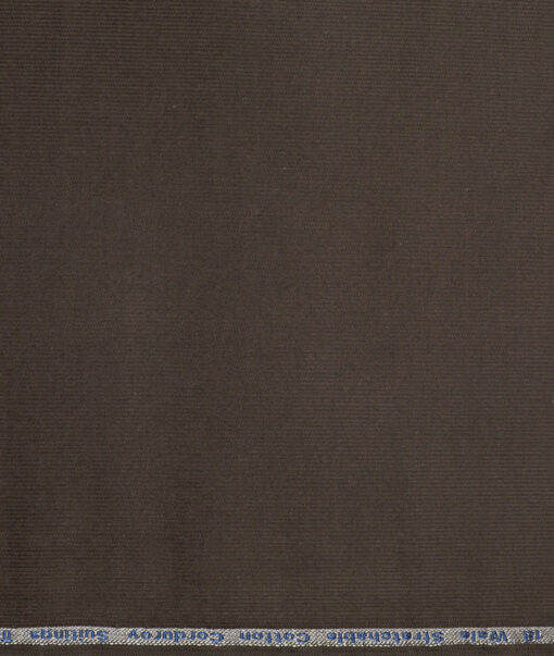 Arvind Tresca  Corduroy Cotton 18 Wales Stretchable Suiting Fabric (Dark Green)