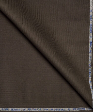 Arvind Tresca  Corduroy Cotton 18 Wales Stretchable Suiting Fabric (Dark Green)