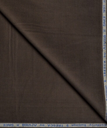 Arvind Tresca  Corduroy Cotton 26 Wales Stretchable Suiting Fabric (Dark Green)