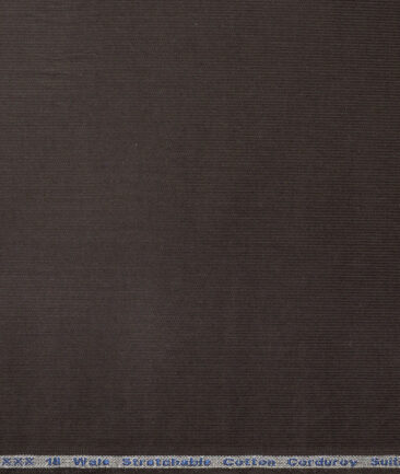 Arvind Tresca  Corduroy Cotton 18 Wales Stretchable Suiting Fabric (Greenish Grey)