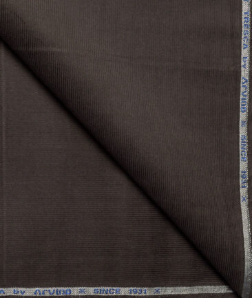 Arvind Tresca  Corduroy Cotton 18 Wales Stretchable Suiting Fabric (Greenish Grey)