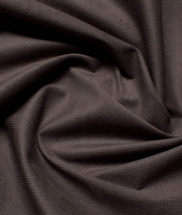 Arvind Tresca  Corduroy Cotton 18 Wales Stretchable Suiting Fabric (Light Grey)