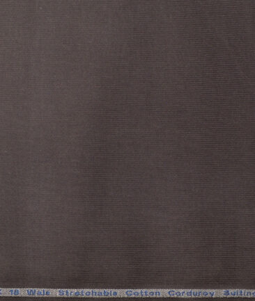 Arvind Tresca  Corduroy Cotton 18 Wales Stretchable Suiting Fabric (Light Grey)