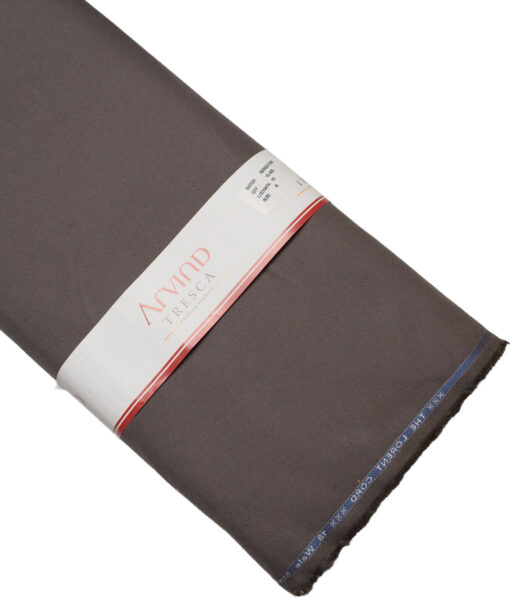 Arvind Tresca  Corduroy Cotton 18 Wales Stretchable Suiting Fabric (Light Grey)