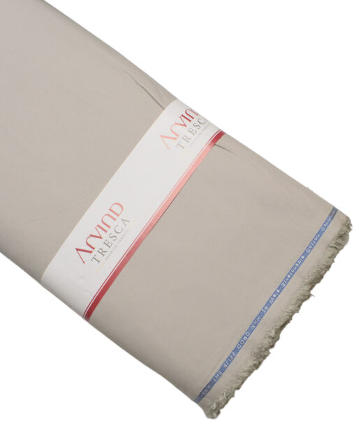 Arvind Tresca  Corduroy Cotton 26 Wales Stretchable Suiting Fabric (Light Pistachios Grey)