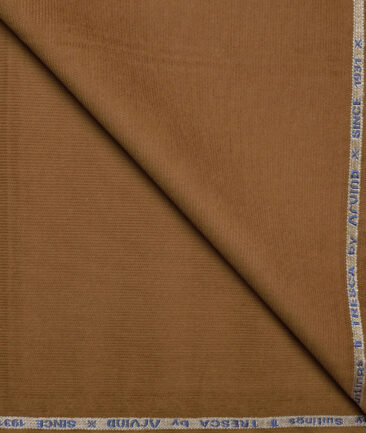 Arvind Tresca  Corduroy Cotton 18 Wales Stretchable Suiting Fabric (Tiger Orange)