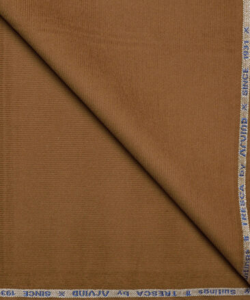 Arvind Tresca  Corduroy Cotton 18 Wales Stretchable Suiting Fabric (Tiger Orange)