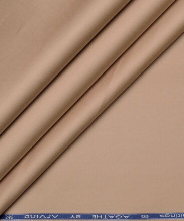 Arvind  Solids Premium Cotton Stretchable Trouser or Chinos Fabric (Brandy Beige)