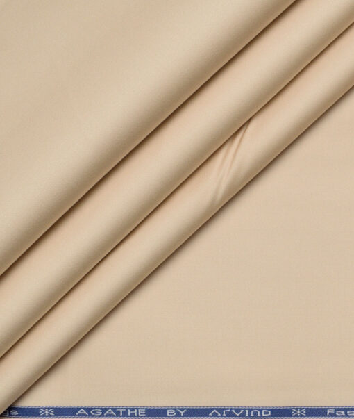 Arvind Solids Premium Cotton Stretchable Trouser or Chinos Fabric (Cream) Arvind Solids Premium Cotton Stretchable Trouser or Chinos Fabric (Cream)