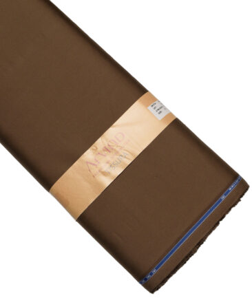 Arvind  Solids Premium Cotton Stretchable Trouser or Chinos Fabric (Dark Coffee Brown)