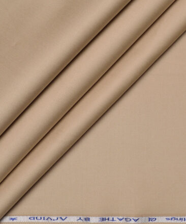 Arvind  Solids Premium Cotton Stretchable Trouser or Chinos Fabric (Maize Beige)