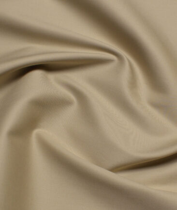 Arvind Tresca  Solids Wrinkle Resistant Premium Cotton Stretchable Trouser or Chinos Fabric (Beige)