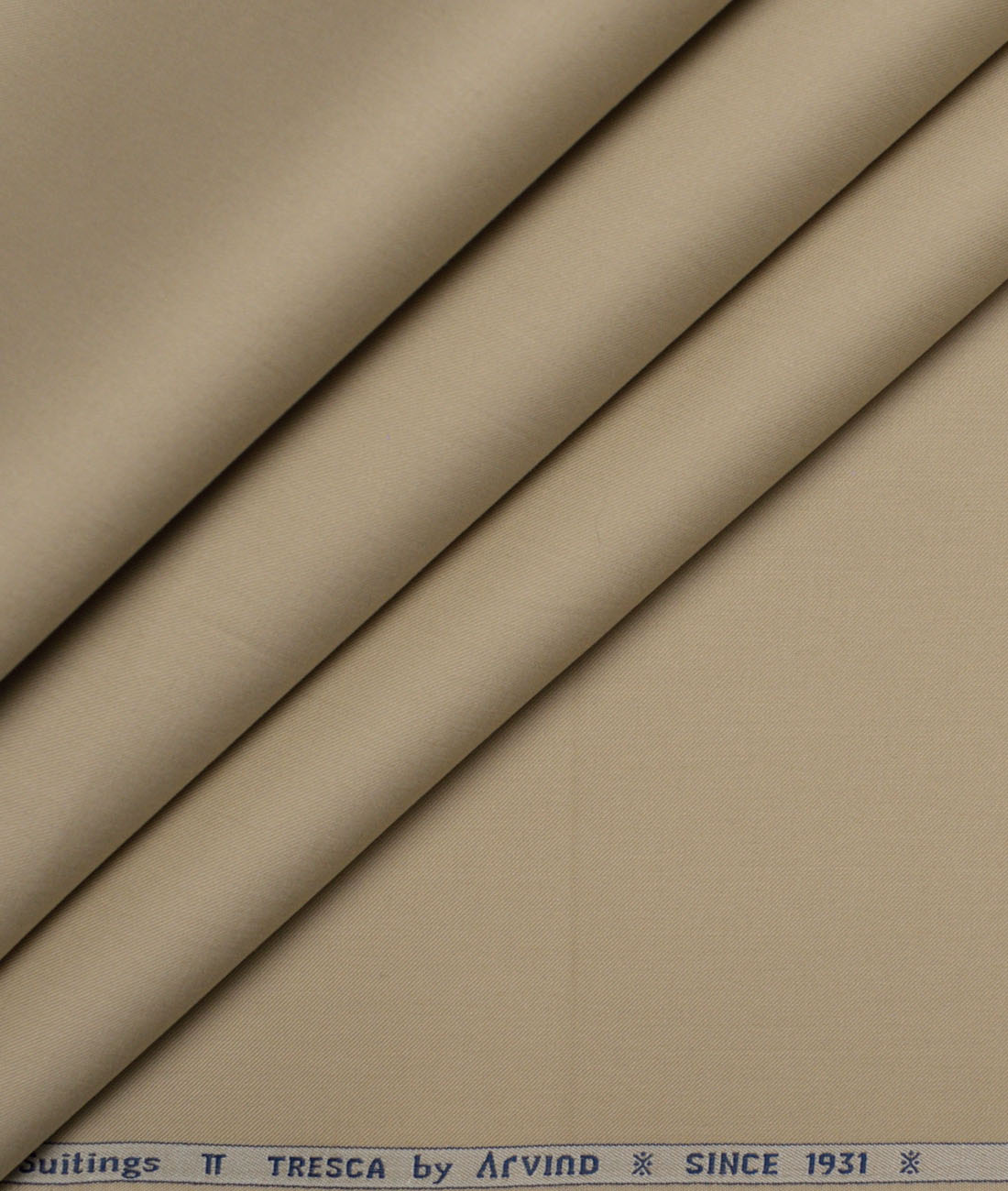 Arvind Tresca Solids Wrinkle Resistant Premium Cotton Stretchable Trouser or Chinos Fabric (Beige) Arvind Tresca Solids Wrinkle Resistant Premium Cotton Stretchable Trouser or Chinos Fabric (Beige)