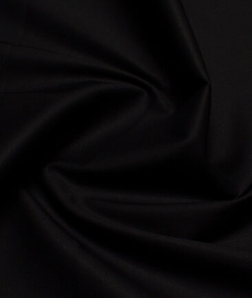 Arvind Tresca  Solids Wrinkle Resistant Premium Cotton Stretchable Trouser or Chinos Fabric (Black)