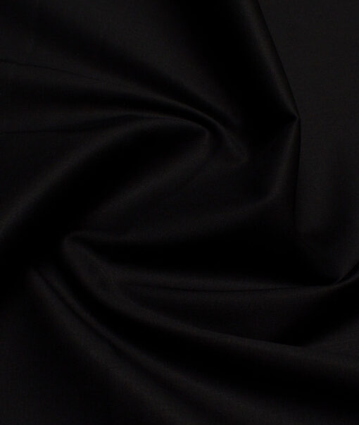 Arvind Tresca  Solids Wrinkle Resistant Premium Cotton Stretchable Trouser or Chinos Fabric (Black)