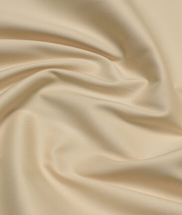 Arvind Tresca  Solids Wrinkle Resistant Premium Cotton Stretchable Trouser or Chinos Fabric (Cream)