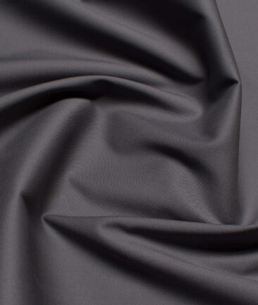 Arvind Tresca  Solids Wrinkle Resistant Premium Cotton Stretchable Trouser or Chinos Fabric (Grey)