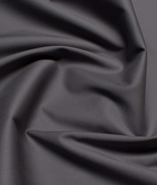 Arvind Tresca  Solids Wrinkle Resistant Premium Cotton Stretchable Trouser or Chinos Fabric (Grey)