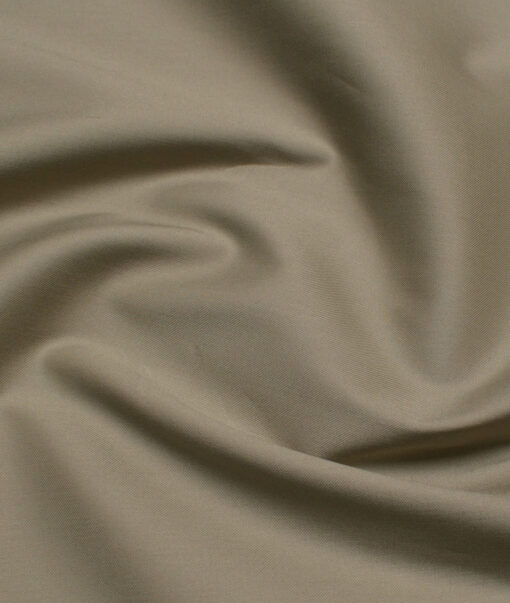 Arvind Tresca  Solids Wrinkle Resistant Premium Cotton Stretchable Trouser or Chinos Fabric (Light Grey)