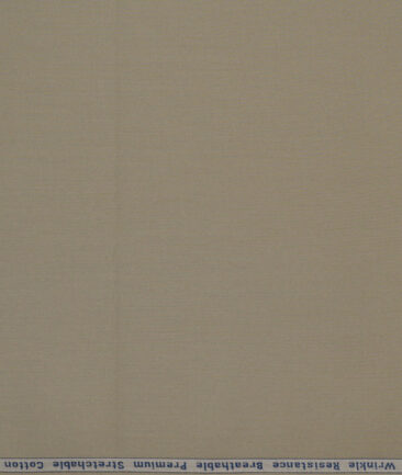 Arvind Tresca  Solids Wrinkle Resistant Premium Cotton Stretchable Trouser or Chinos Fabric (Light Grey)