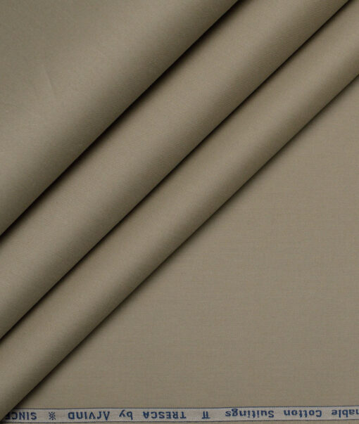 Arvind Tresca Solids Wrinkle Resistant Premium Cotton Stretchable Trouser or Chinos Fabric (Light Grey) Arvind Tresca Solids Wrinkle Resistant Premium Cotton Stretchable Trouser or Chinos Fabric (Light Grey)