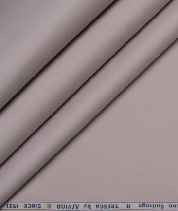 Arvind Tresca  Solids Wrinkle Resistant Premium Cotton Stretchable Trouser or Chinos Fabric (Light Purple)