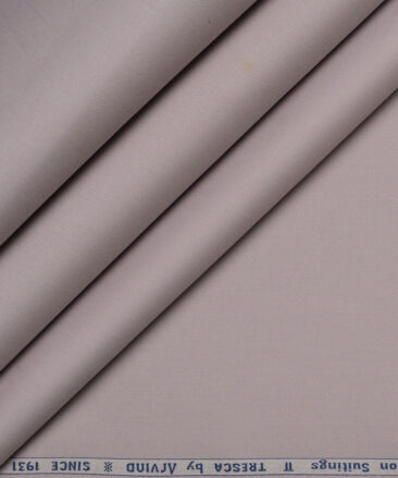 Arvind Tresca  Solids Wrinkle Resistant Premium Cotton Stretchable Trouser or Chinos Fabric (Light Purple)