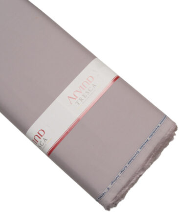 Arvind Tresca  Solids Wrinkle Resistant Premium Cotton Stretchable Trouser or Chinos Fabric (Light Purple)