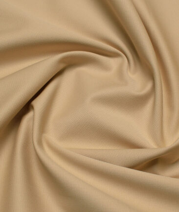 Arvind Tresca  Structured Cotton Stretchable Trouser or Chinos Fabric (Beige)