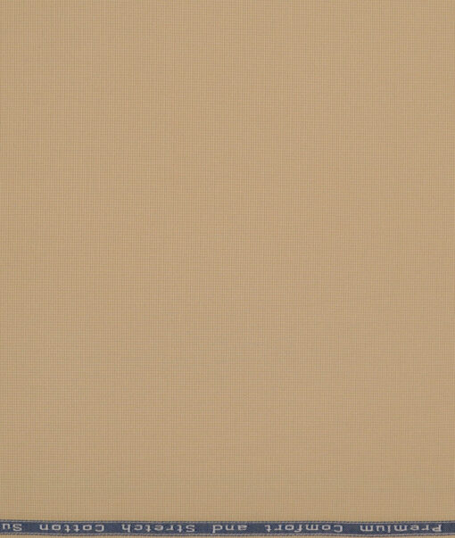 Arvind Tresca  Structured Cotton Stretchable Trouser or Chinos Fabric (Beige)