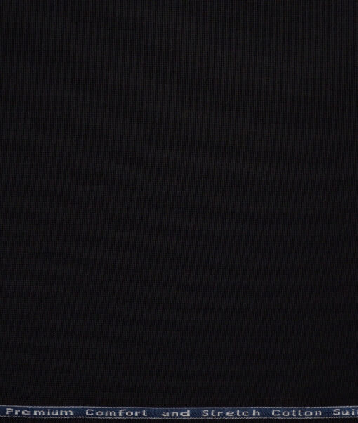 Arvind Tresca  Structured Cotton Stretchable Trouser or Chinos Fabric (Black)