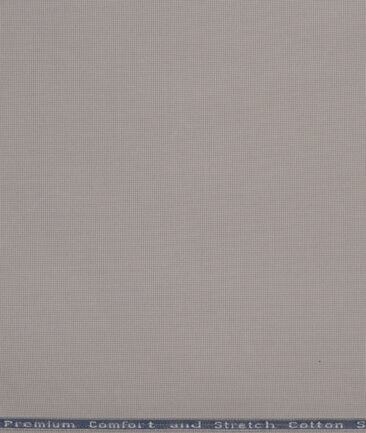 Arvind Tresca  Structured Cotton Stretchable Trouser or Chinos Fabric (Light Grey)