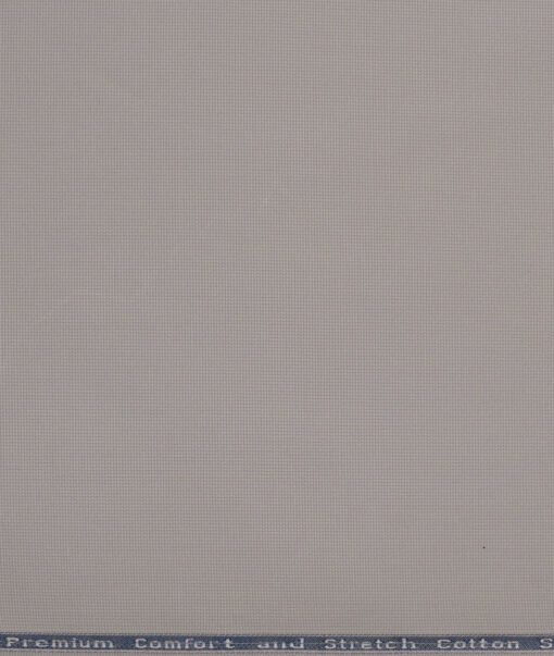 Arvind Tresca  Structured Cotton Stretchable Trouser or Chinos Fabric (Light Grey)