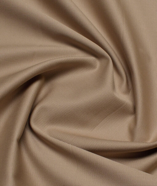 Arvind Tresca  Structured Cotton Stretchable Trouser or Chinos Fabric (Light Brown)