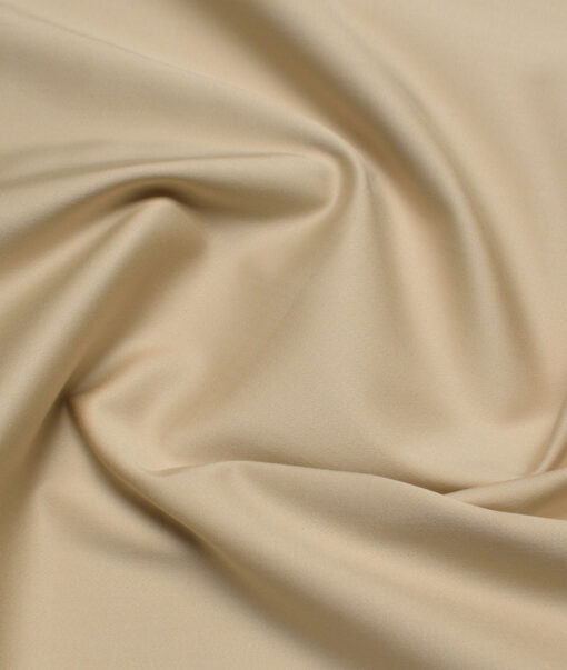 Arvind Tresca  Solids Cotton Stretchable Trouser or Chinos Fabric (Beige)