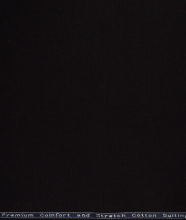 Arvind Tresca  Solids Cotton Stretchable Trouser or Chinos Fabric (Black)