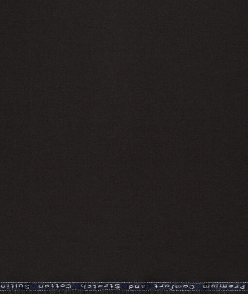 Arvind Tresca  Solids Cotton Stretchable Trouser or Chinos Fabric (Dark Grey)