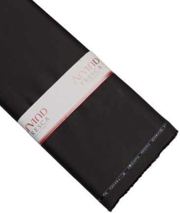 Arvind Tresca  Solids Cotton Stretchable Trouser or Chinos Fabric (Dark Grey)