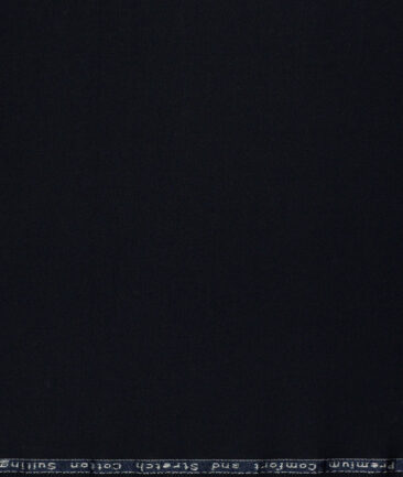 Arvind Tresca  Solids Cotton Stretchable Trouser or Chinos Fabric (Dark Navy Blue)