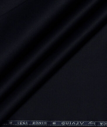 Arvind Tresca  Solids Cotton Stretchable Trouser or Chinos Fabric (Dark Navy Blue)