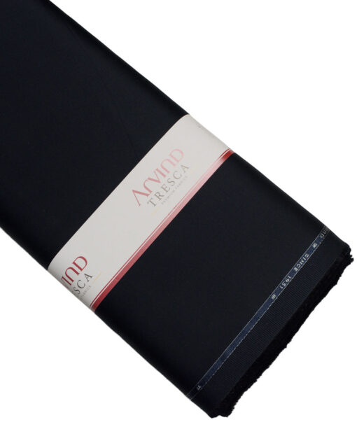 Arvind Tresca  Solids Cotton Stretchable Trouser or Chinos Fabric (Dark Navy Blue)