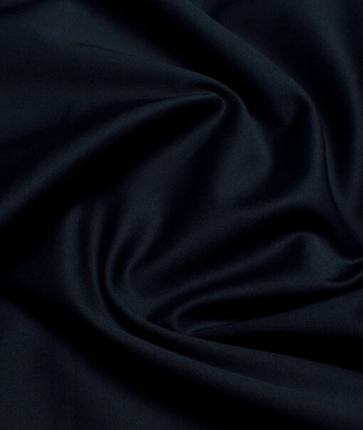 Arvind Tresca  Solids Cotton Stretchable Trouser or Chinos Fabric (Dark Peacock Blue)