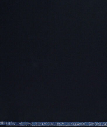 Arvind Tresca  Solids Cotton Stretchable Trouser or Chinos Fabric (Dark Peacock Blue)