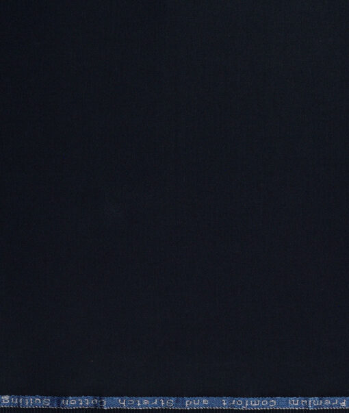 Arvind Tresca  Solids Cotton Stretchable Trouser or Chinos Fabric (Dark Peacock Blue)