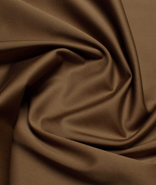 Arvind Tresca  Solids Cotton Stretchable Trouser or Chinos Fabric (Mocha Brown)