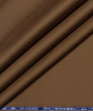 Arvind Tresca  Solids Cotton Stretchable Trouser or Chinos Fabric (Mocha Brown)