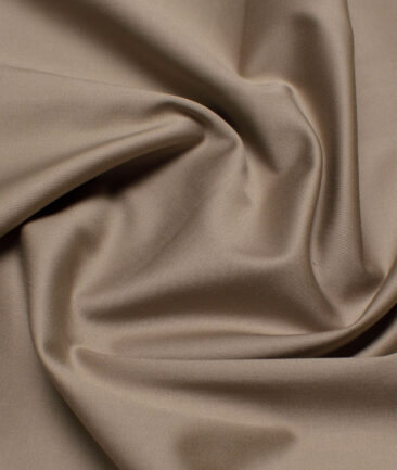 Arvind Tresca  Solids Cotton Stretchable Trouser or Chinos Fabric (Mushroom Brown)